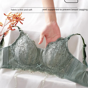 Ultra-thin wire-free sexy lace bra. Prevent breast sagging