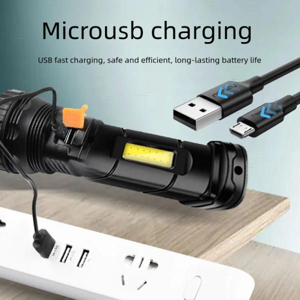 Solar powered intelligent flashlight