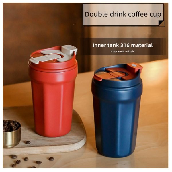 Double drink thermal and cold coffee cup