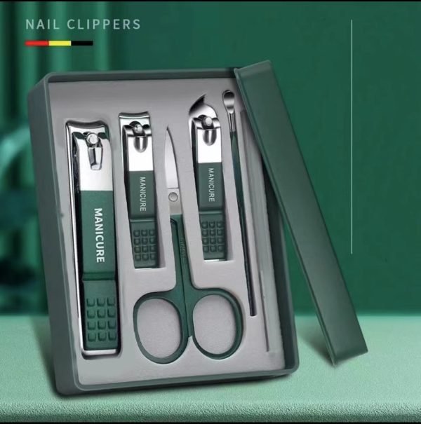 Nail Clipper Set,Nail Clipper Tool，Nail Care Set Household Nail Clipper Set (Nano Glass File for Shining Nails, Dual Purpose Repair+Ear Spoon+Eyebrow Clipper+diag