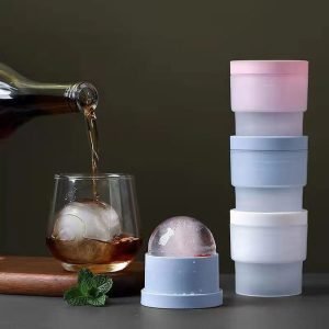 Large ice ball ice maker,round ice cube maker,Silicone Ice Ball Molds for Whiskey,