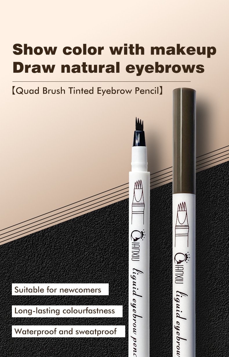 Waterproof Microblading Pen，Eyebrow Pencil Magical Upgraded Eye Brow Pencils for Women with 4 Fork Tip，Looking Hair-Like Defined Brows, Last All-Day