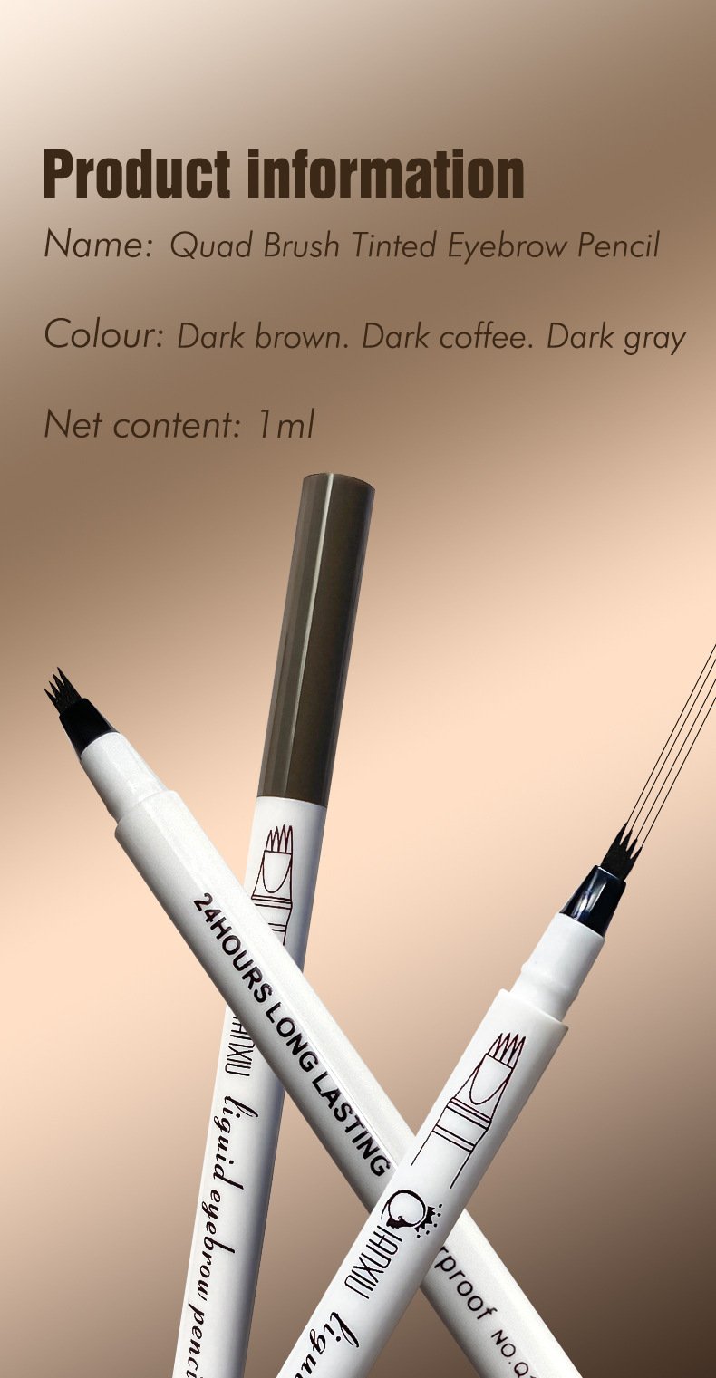 Waterproof Microblading Pen，Eyebrow Pencil Magical Upgraded Eye Brow Pencils for Women with 4 Fork Tip，Looking Hair-Like Defined Brows, Last All-Day