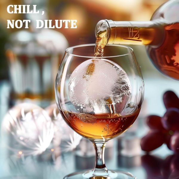 Large ice ball ice maker,round ice cube maker,Silicone Ice Ball Molds for Whiskey,