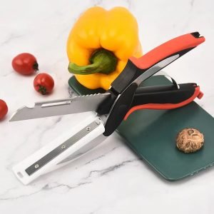 6-in-1 Vegetable cutting board scissors，Food Cutter Choppers Meat Scissors，Kitchen Shears，Multiple Purpose Vegetable Slicer.Fish scaler scissors Sharp kitchen shears Vegetable cutting scissors