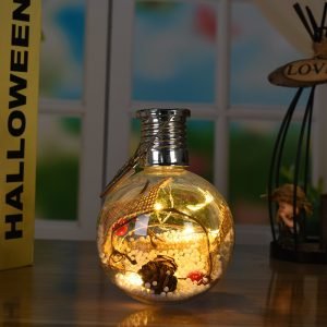 LED Christmas Light Bulb，holiday decorative lights，Christmas tree decoration hanging ball lights，Solar charging Christmas ball