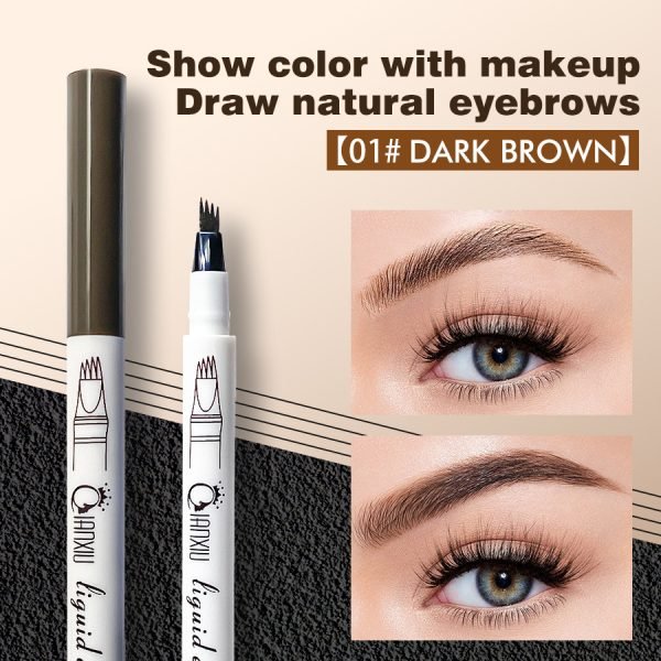 Waterproof Microblading Pen，Eyebrow Pencil Magical Upgraded Eye Brow Pencils for Women with 4 Fork Tip，Looking Hair-Like Defined Brows, Last All-Day
