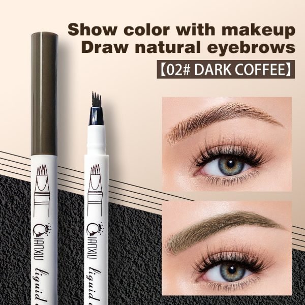 Waterproof Microblading Pen，Eyebrow Pencil Magical Upgraded Eye Brow Pencils for Women with 4 Fork Tip，Looking Hair-Like Defined Brows, Last All-Day