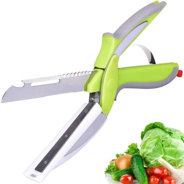 All-in-one veggie chopping scissors