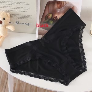 Low waist large size underwear, V-shaped cross bow women's briefs pure cotton antibacterial crotch, suitable for women 45-130KG