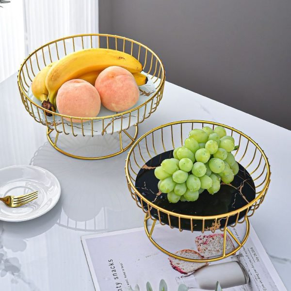 Creative fruit plate, candy plate for living room coffee table, snack melon and fruit plate, new snack plate ornaments, Nordic style storage basket