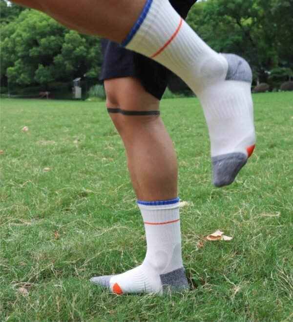 Extra-long basketball socks with ankle support